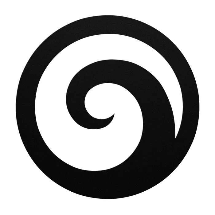 Koru Open Spiral Metal Sign