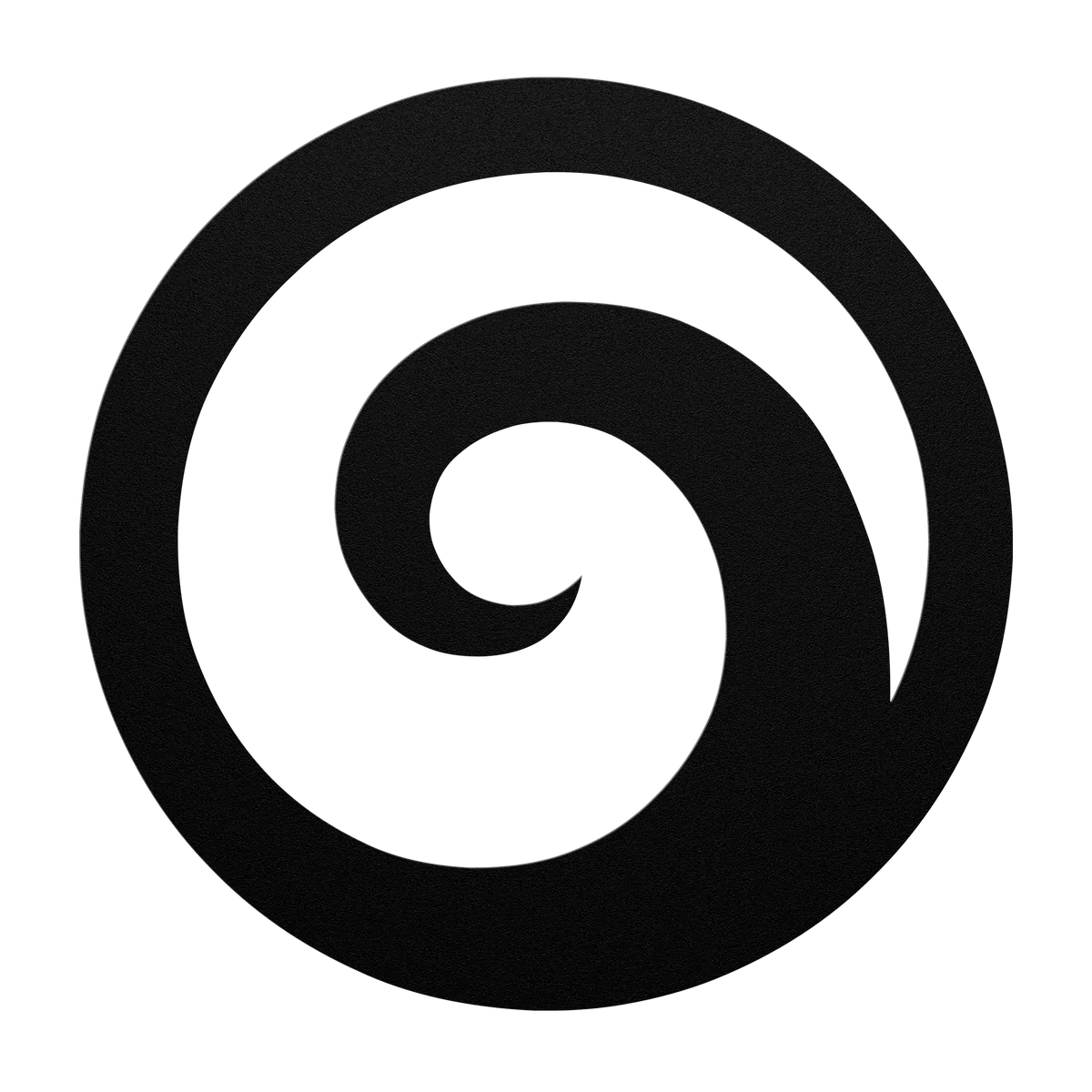 Koru Open Spiral Metal Sign