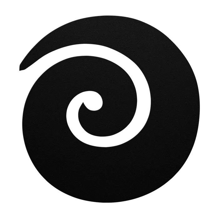 Koru Single Spiral Metal Sign