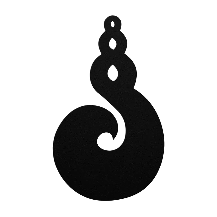 Koru Twist Column Metal Sign