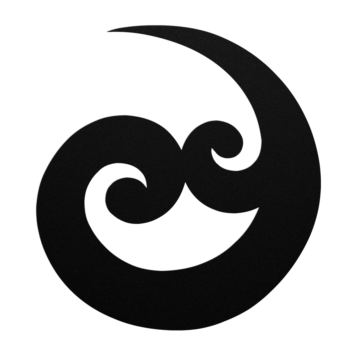 Koru Wave Curl Metal Sign