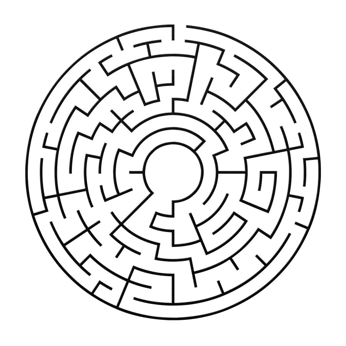 Labyrinth Crossed Paths Metal Sign