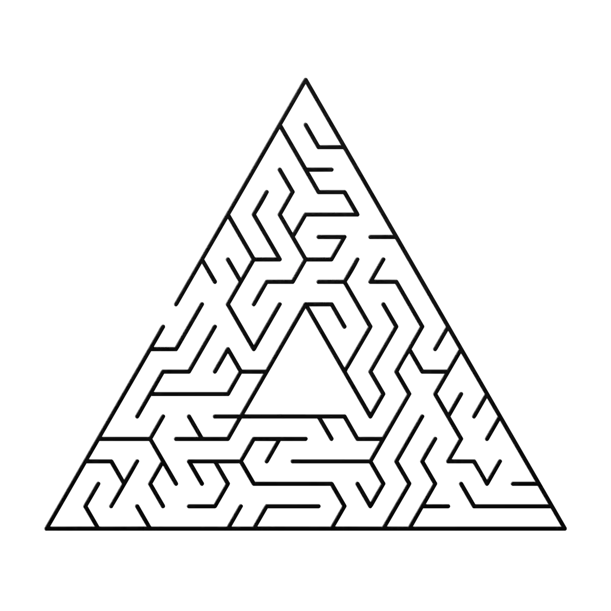 Labyrinth Folded Corridors Metal Sign