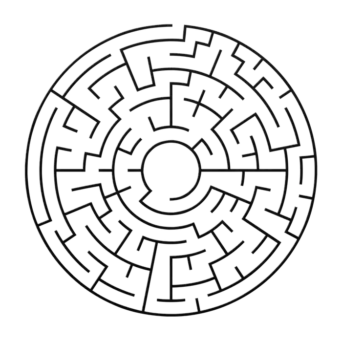 Labyrinth Level Bar Metal Sign