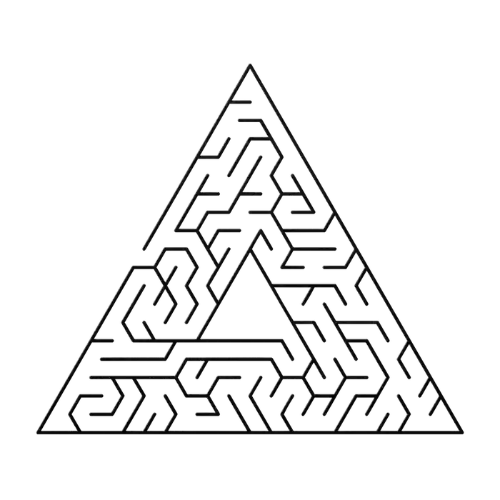 Labyrinth Long Rails Metal Sign