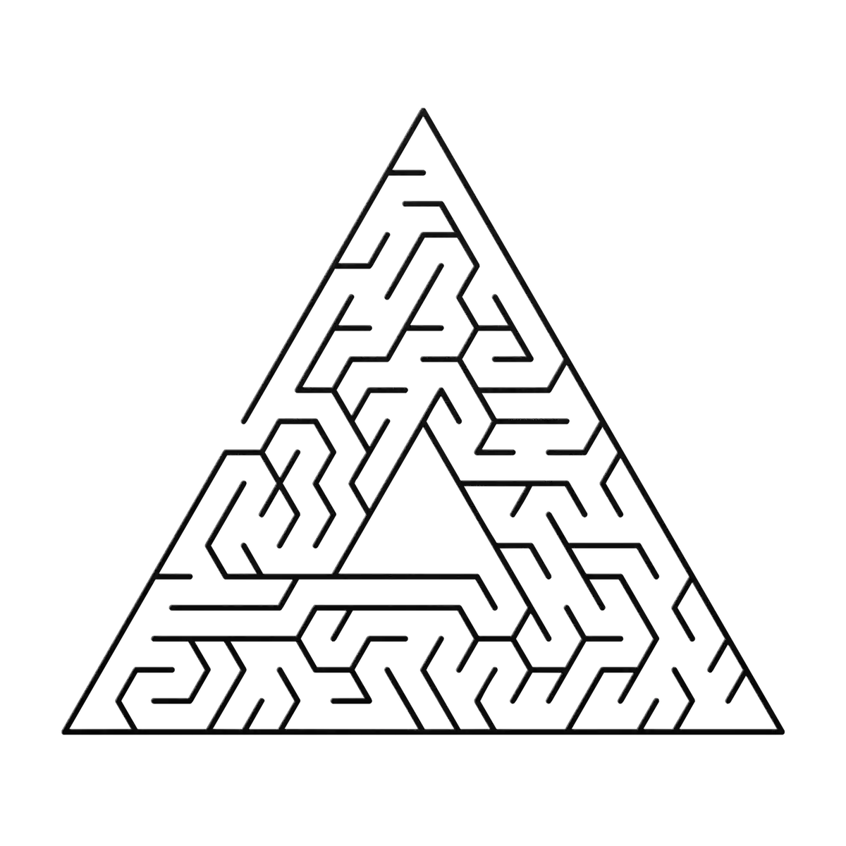 Labyrinth Long Rails Metal Sign