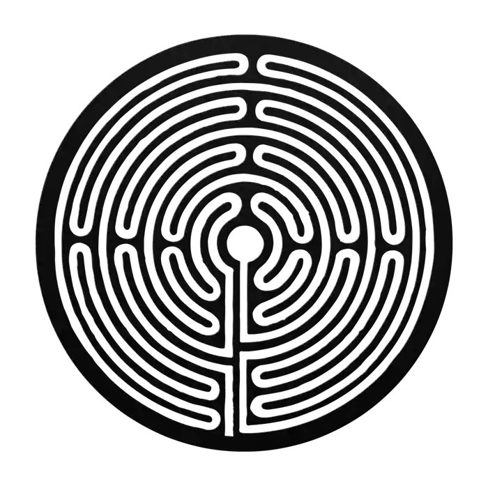 Labyrinth Single Path Metal Sign