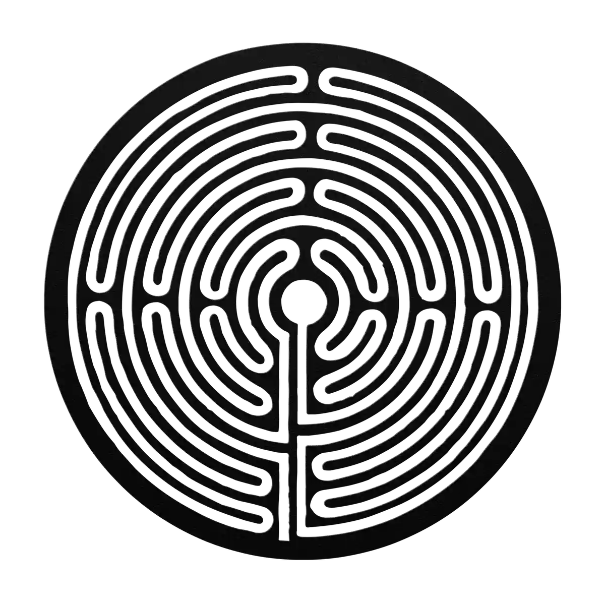 Labyrinth Single Path Metal Sign