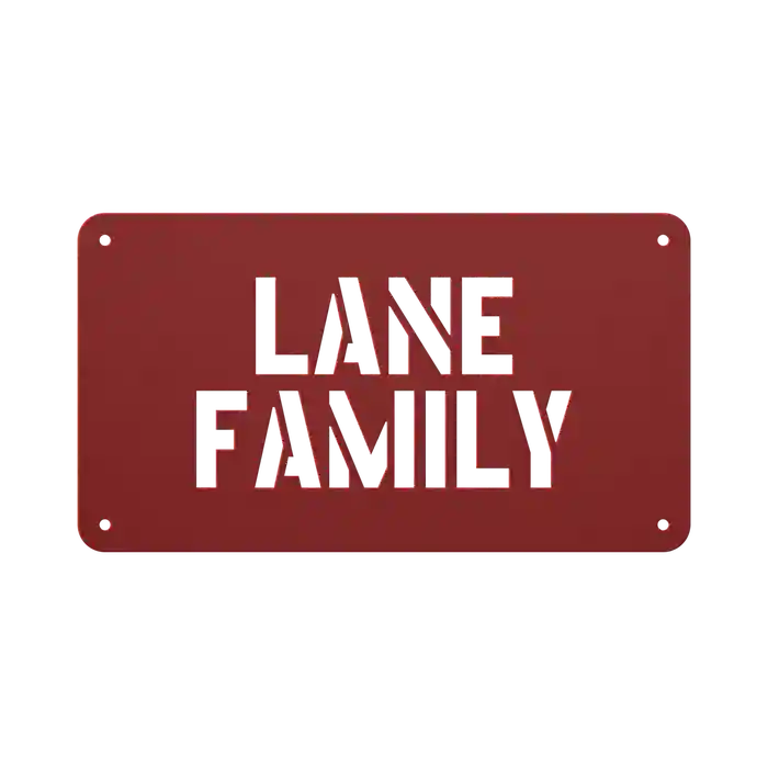 Lane Family Name Sign