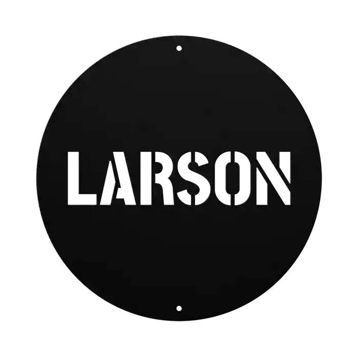 Larson Family Name Sign