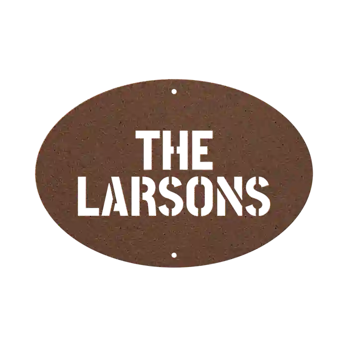 Larson Family Name Sign