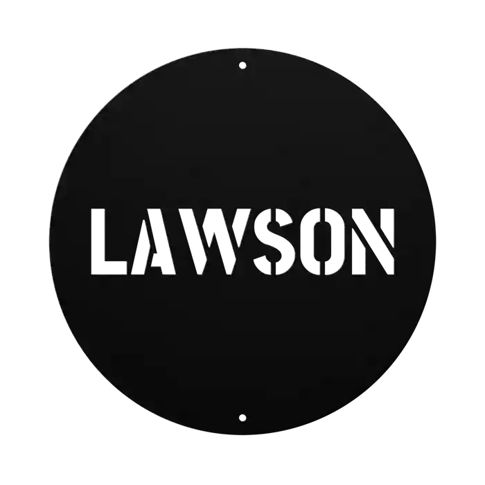 Lawson Family Name Sign