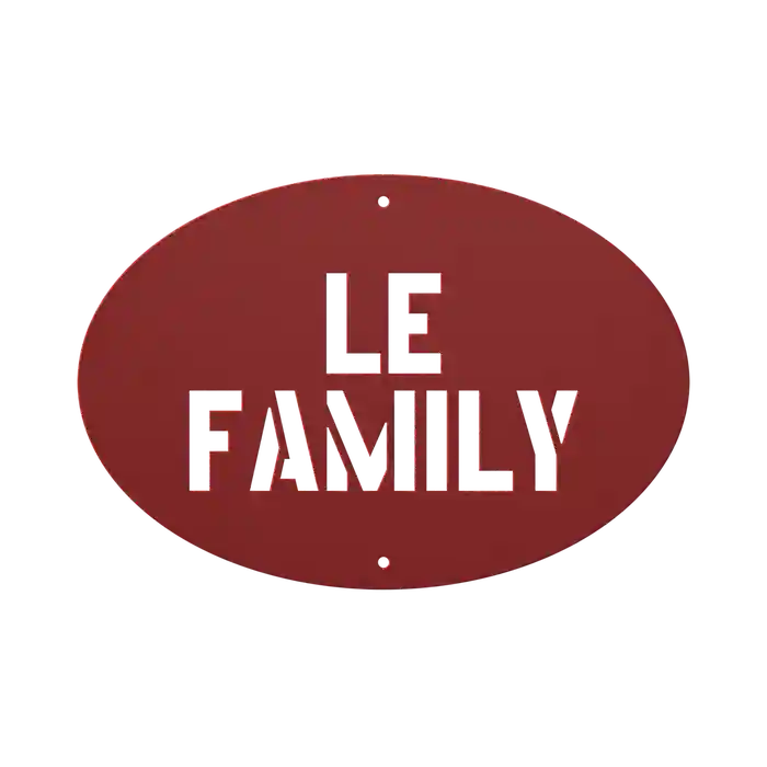 Le Family Name Sign