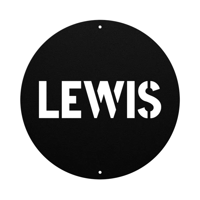 Lewis Family Name Sign