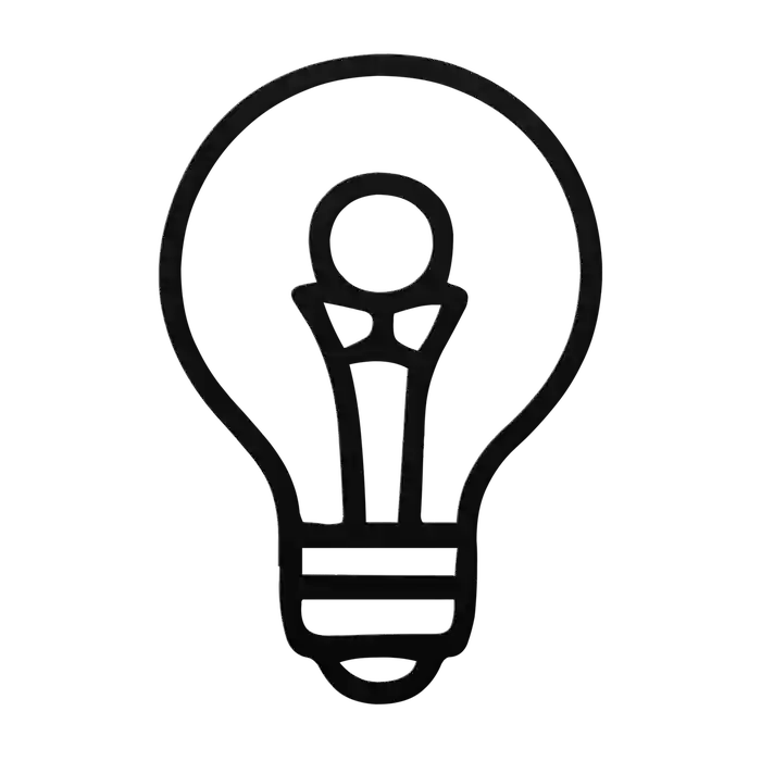 Light Bulb Ball Top Filament Metal Sign