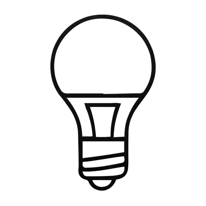 Light Bulb Banded Heat Sink Metal Sign