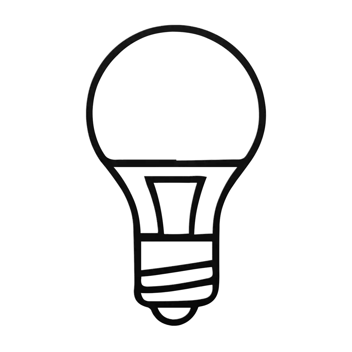 Light Bulb Banded Heat Sink Metal Sign
