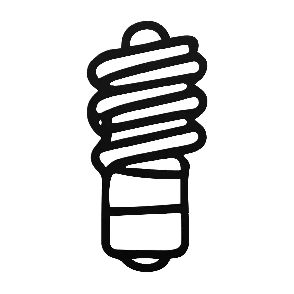 Light Bulb Banded Spiral Metal Sign