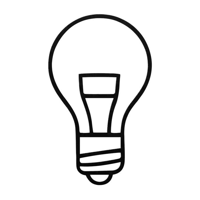 Light Bulb Block Filament Metal Sign