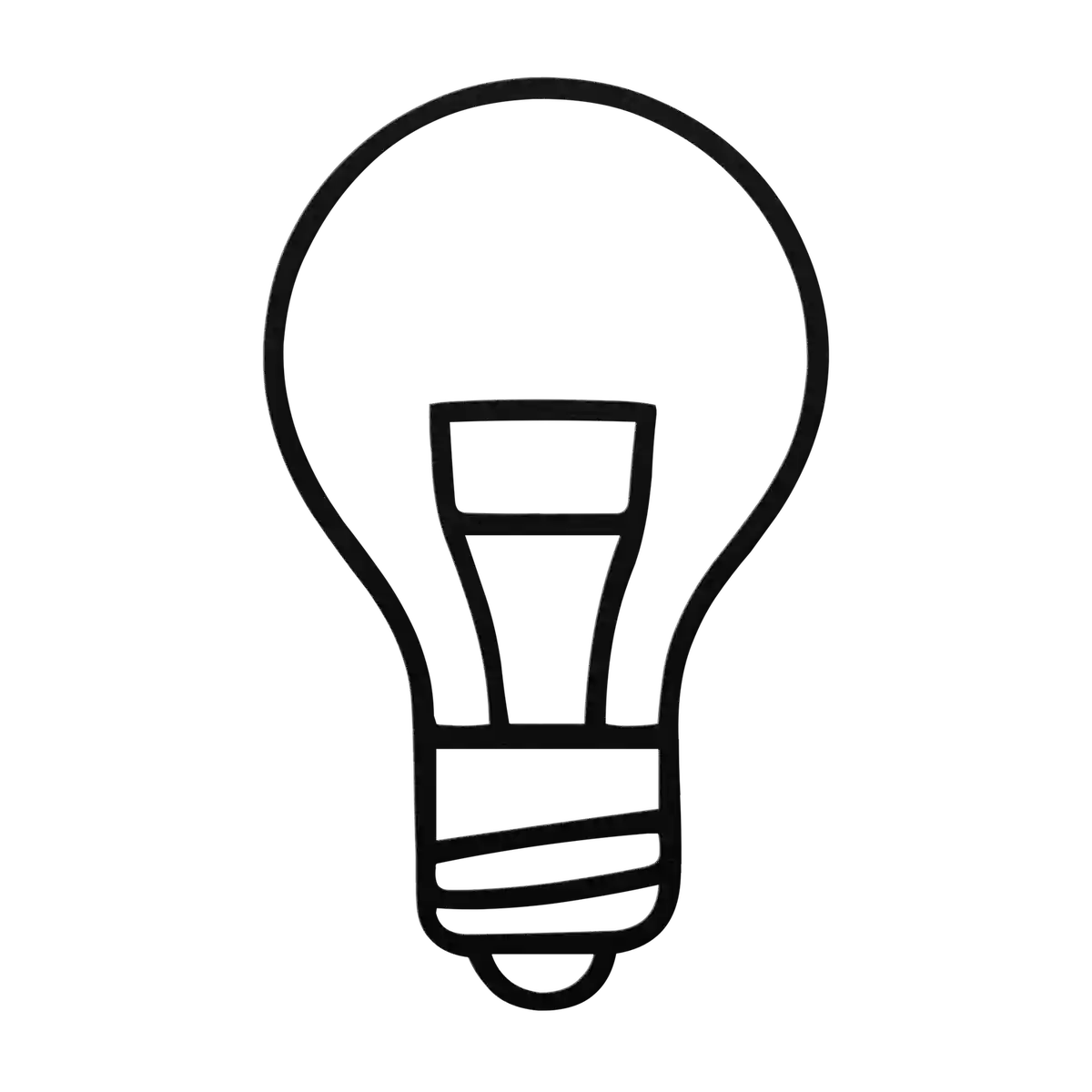 Light Bulb Block Filament Metal Sign