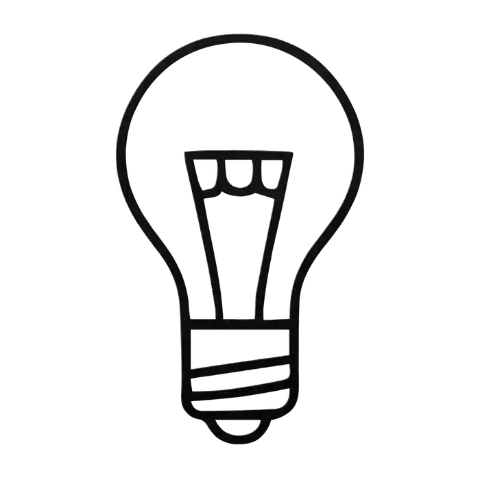 Light Bulb Crown Filament Metal Sign