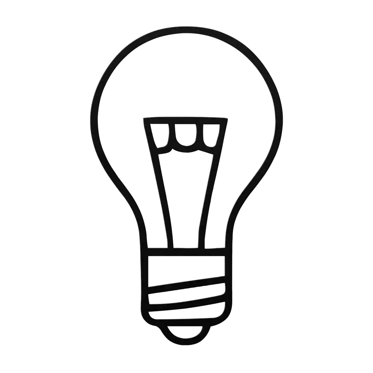 Light Bulb Crown Filament Metal Sign