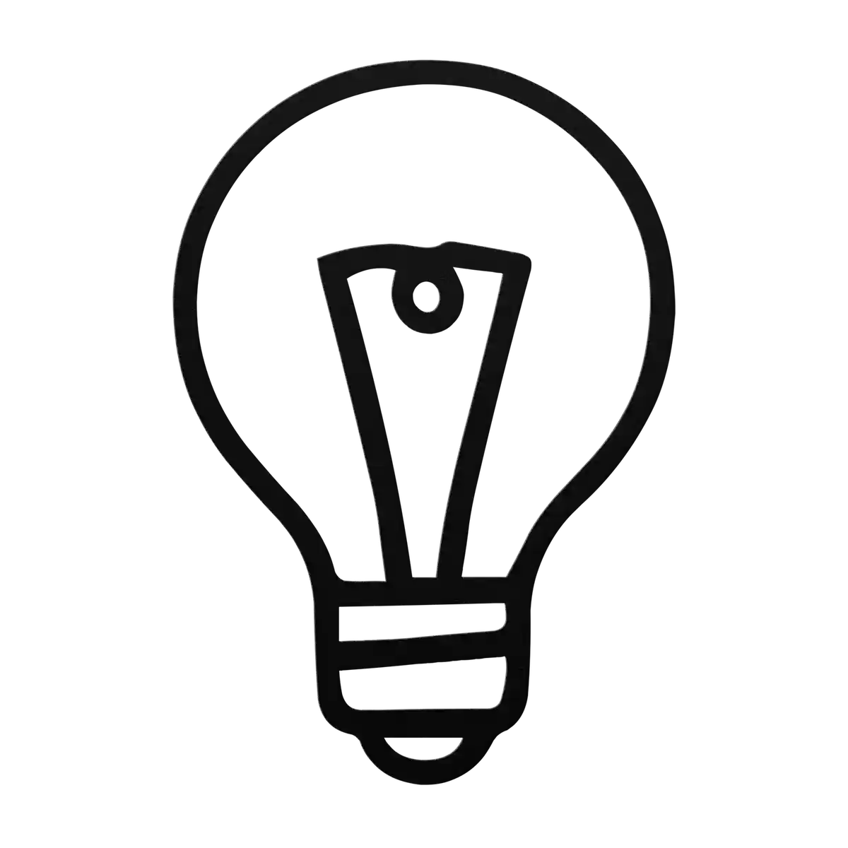 Light Bulb Eyelet Filament Metal Sign