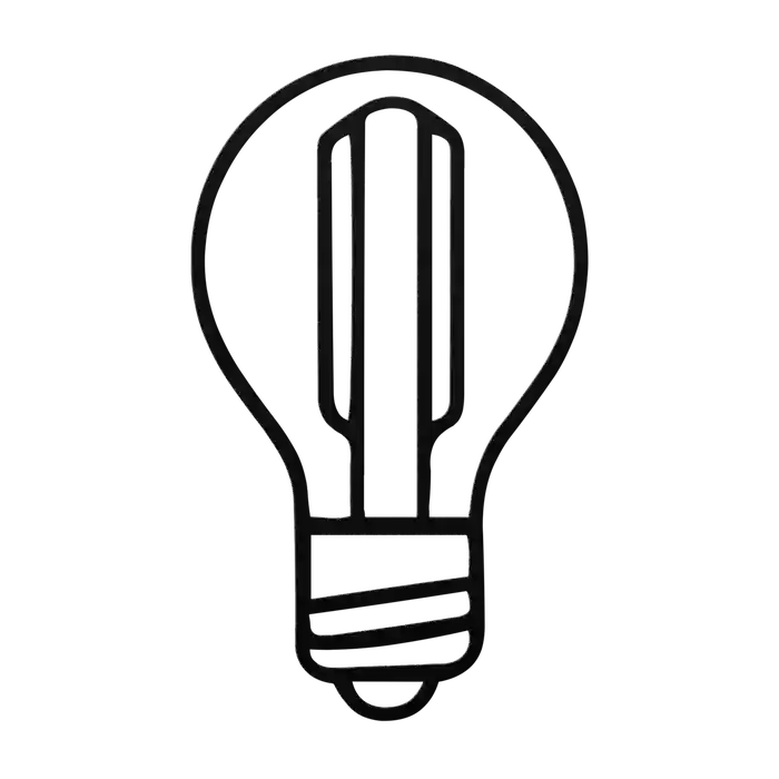 Light Bulb Filament Bars Metal Sign