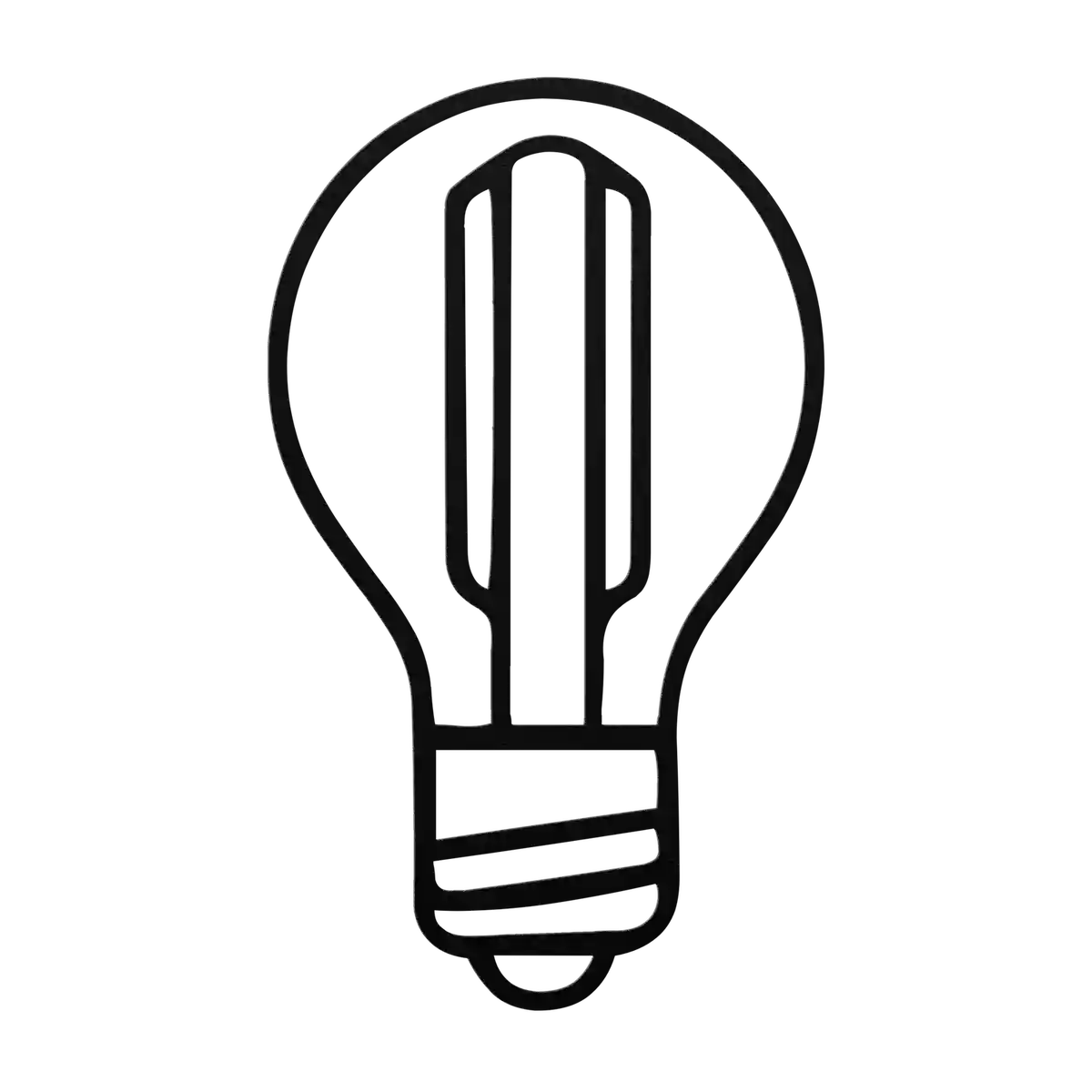 Light Bulb Filament Bars Metal Sign