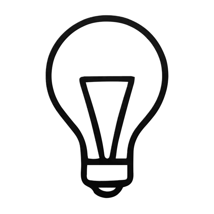Light Bulb Funnel Filament Metal Sign