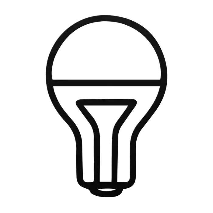 Light Bulb Funnel Heat Sink Metal Sign