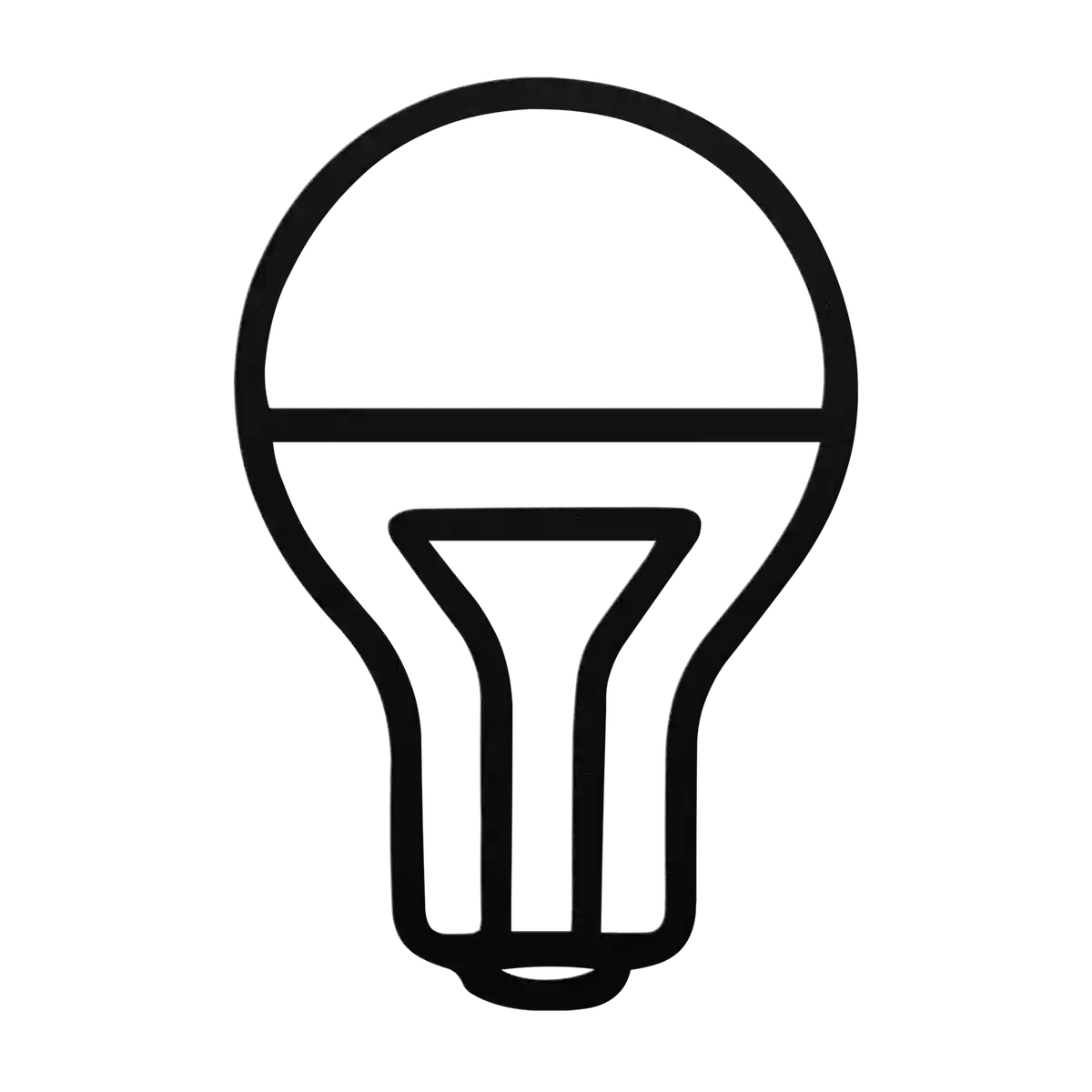 Light Bulb Funnel Heat Sink Metal Sign