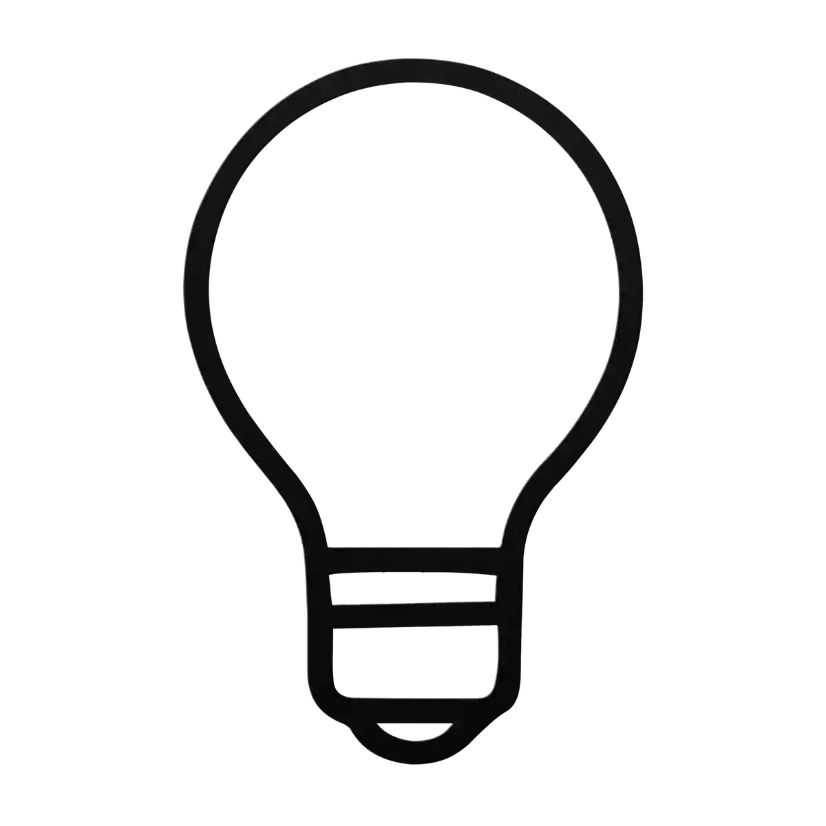 Light Bulb Plain Globe Metal Sign