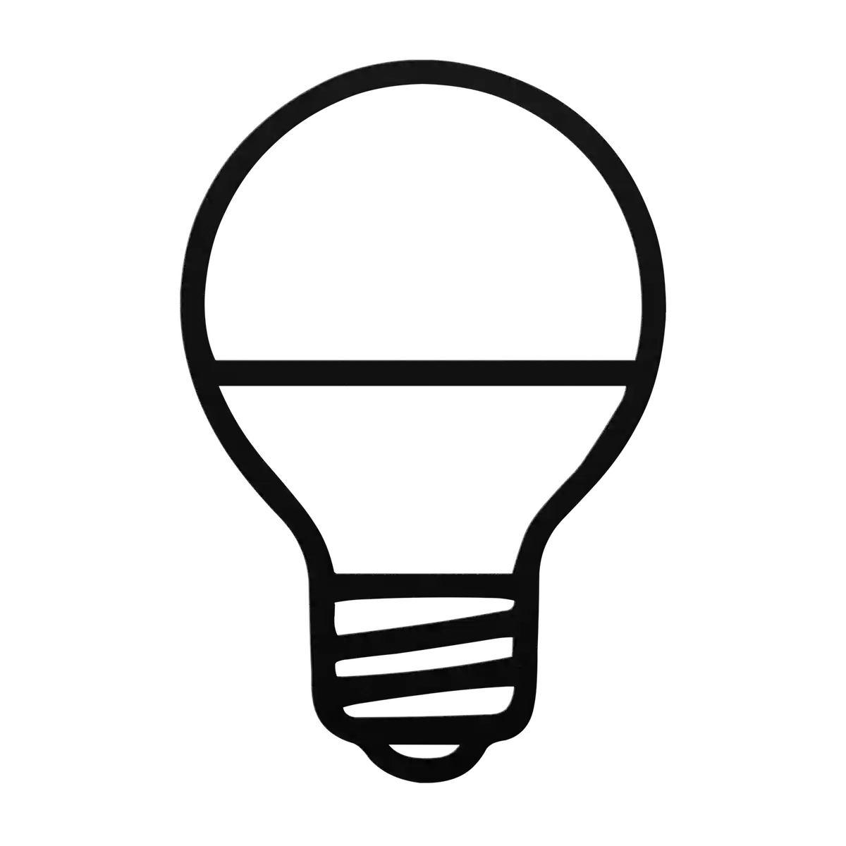 Light Bulb Split Dome Metal Sign
