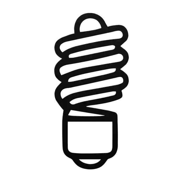 Light Bulb Stacked Spiral Metal Sign