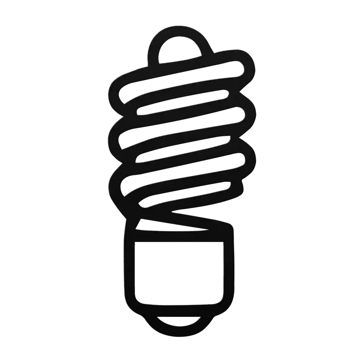 Light Bulb Stacked Spiral Metal Sign
