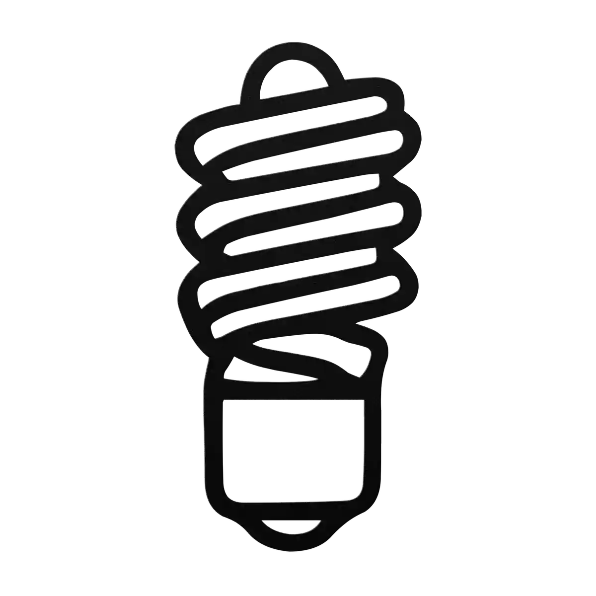 Light Bulb Tight Spiral Metal Sign