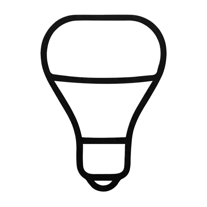 Light Bulb Wide Flood Metal Sign
