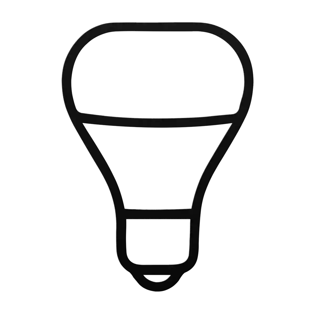 Light Bulb Wide Flood Metal Sign