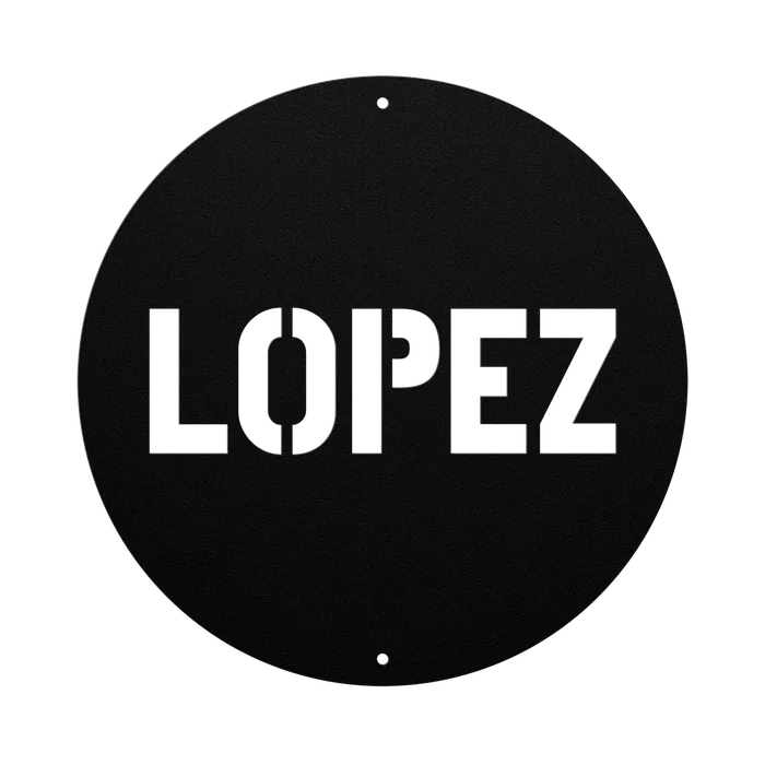 Lopez Family Name Sign