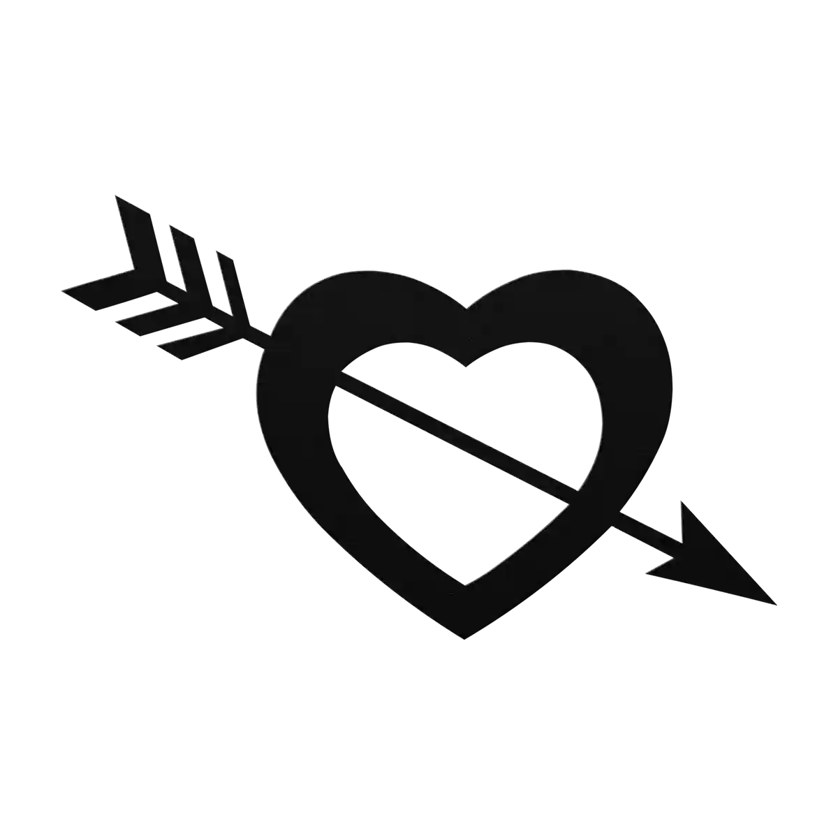Love Arrow Heart Metal Sign