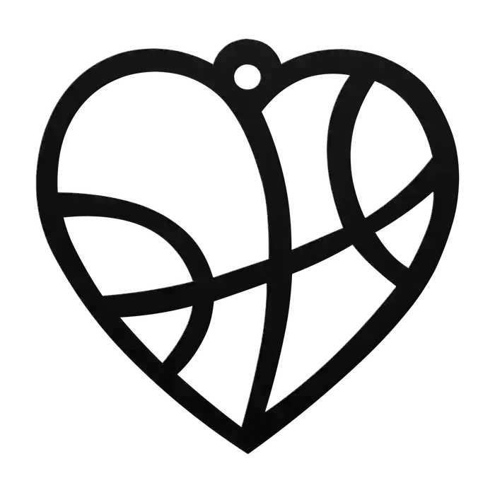 Love Banded Heart Metal Sign