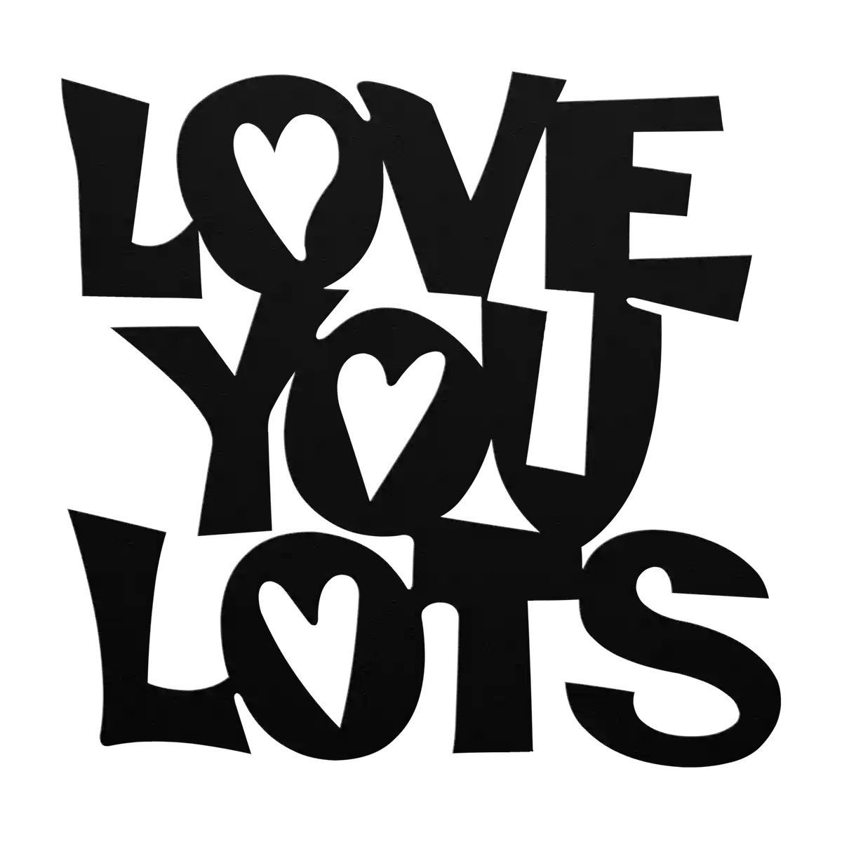 Love Block Stack Metal Sign