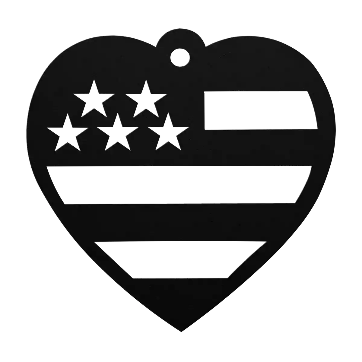 Love Flag Heart Metal Sign