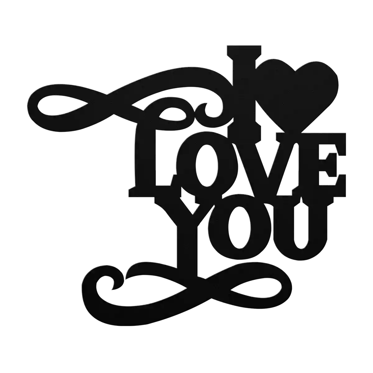 Love Flourished Capitals Metal Sign