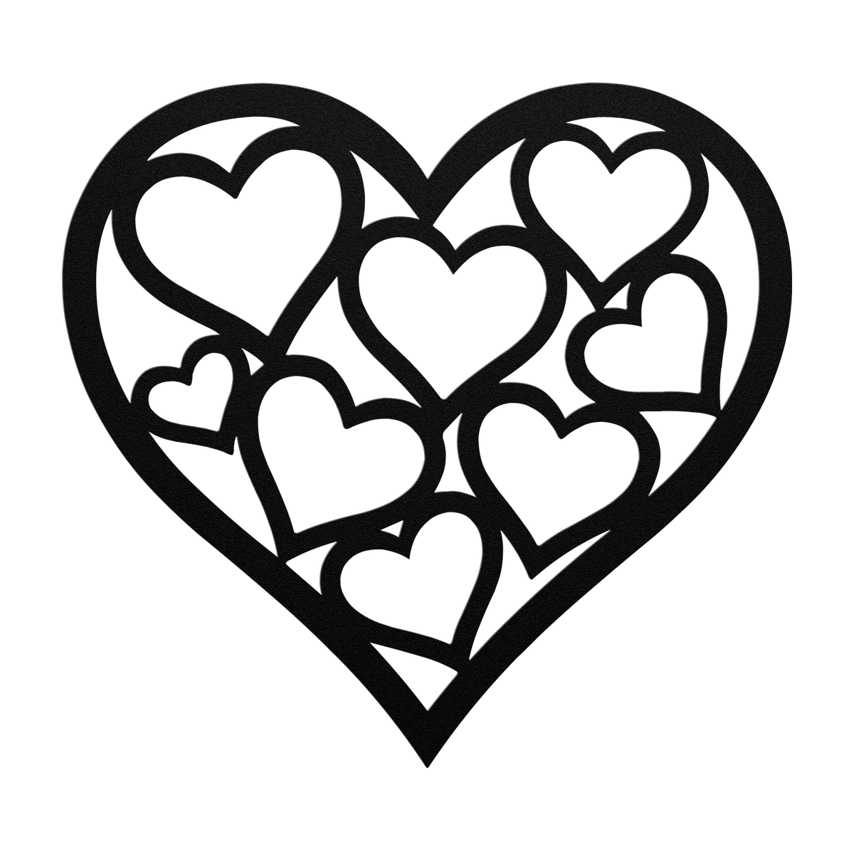 Love Heart Cluster Metal Sign