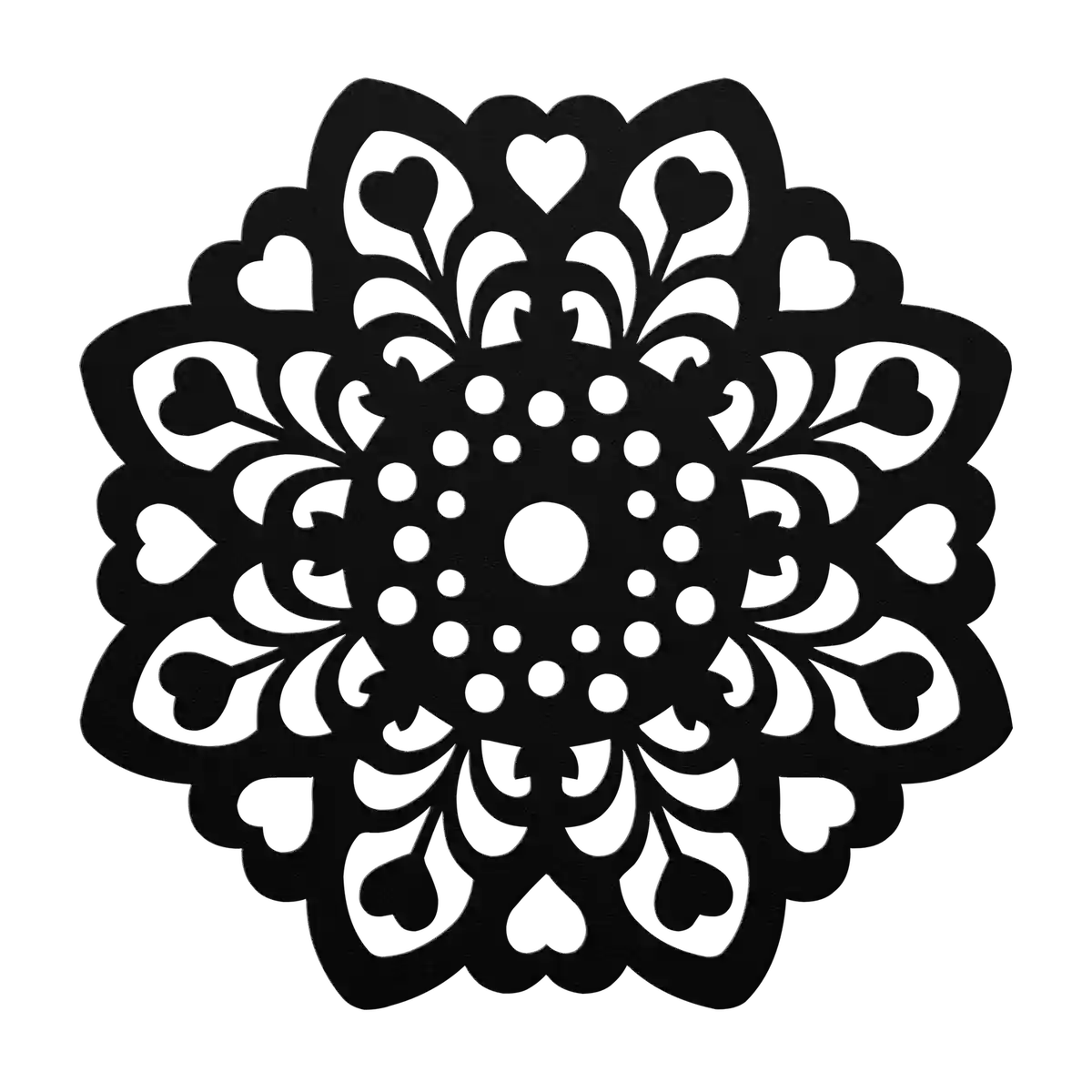 Love Heart Mandala Metal Sign