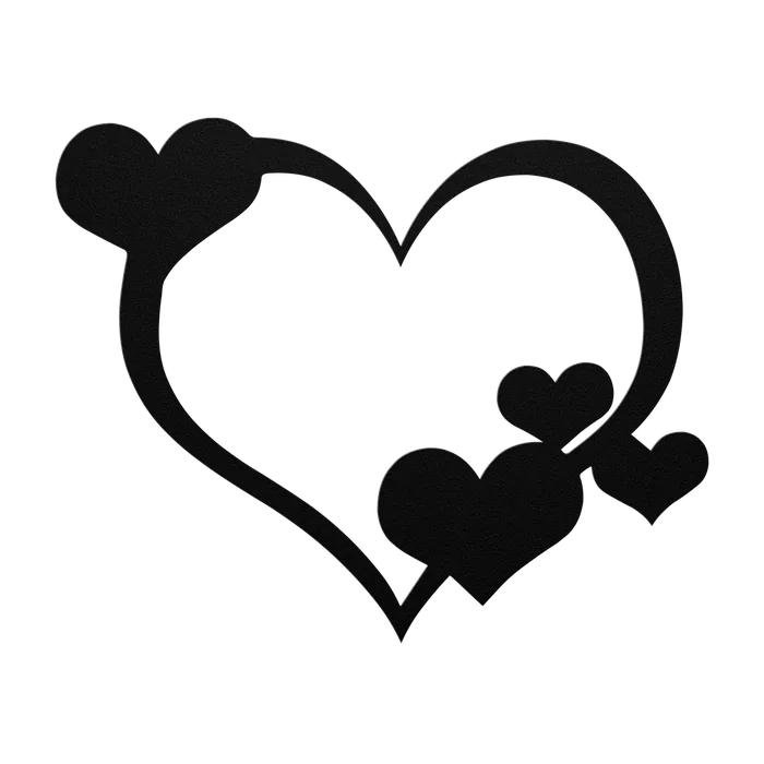 Love Heart Trail Metal Sign