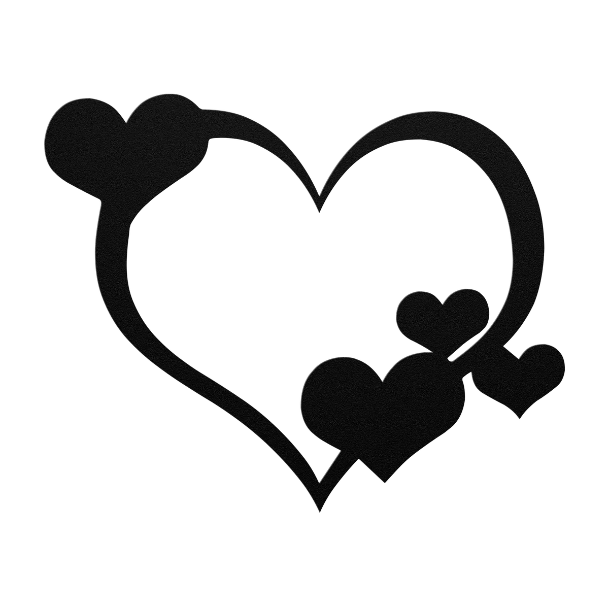 Love Heart Trail Metal Sign