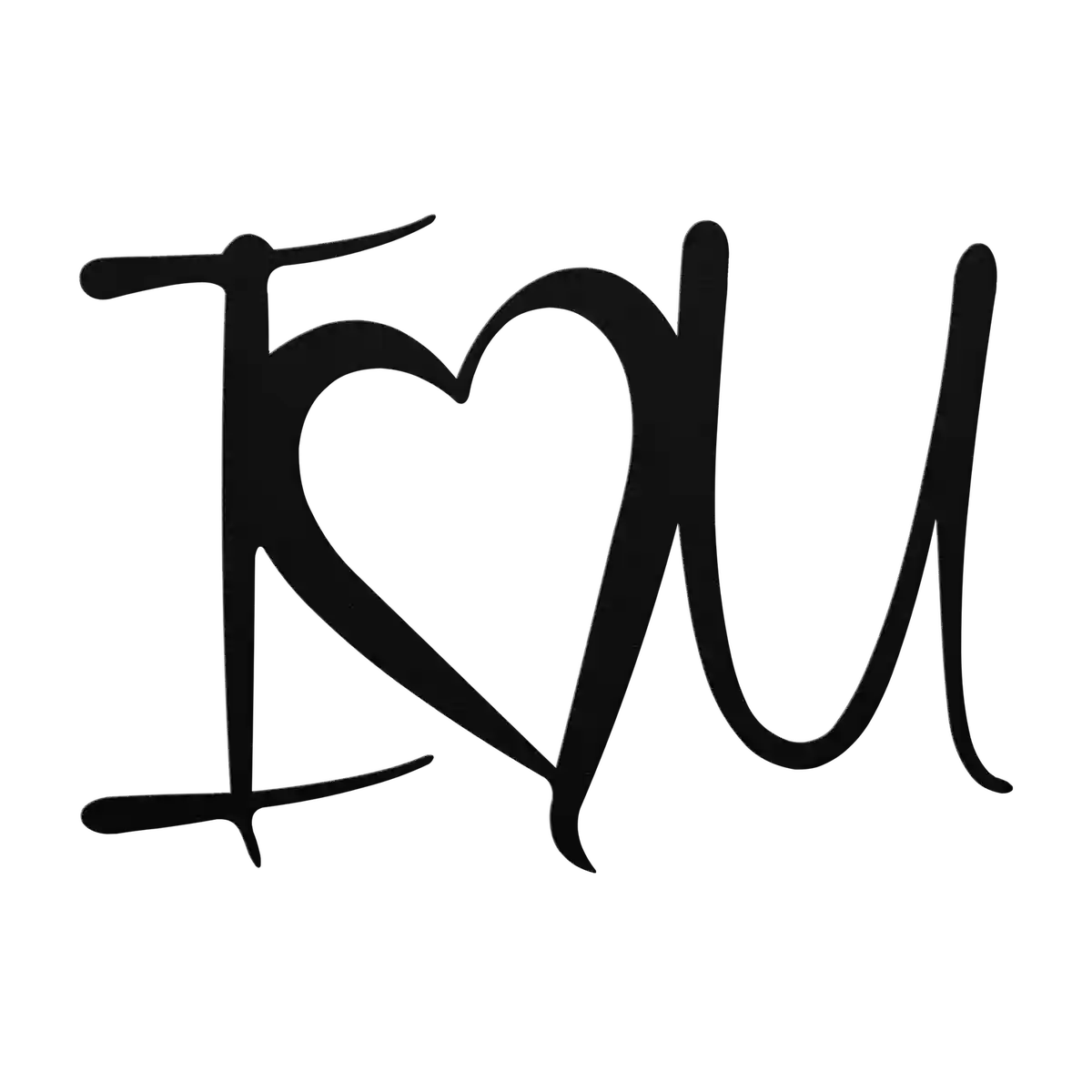 Love I Heart U Metal Sign
